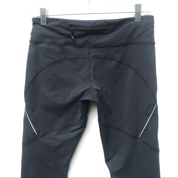 LULULEMON cropped leggings pants 6 black - Picture 3 of 5